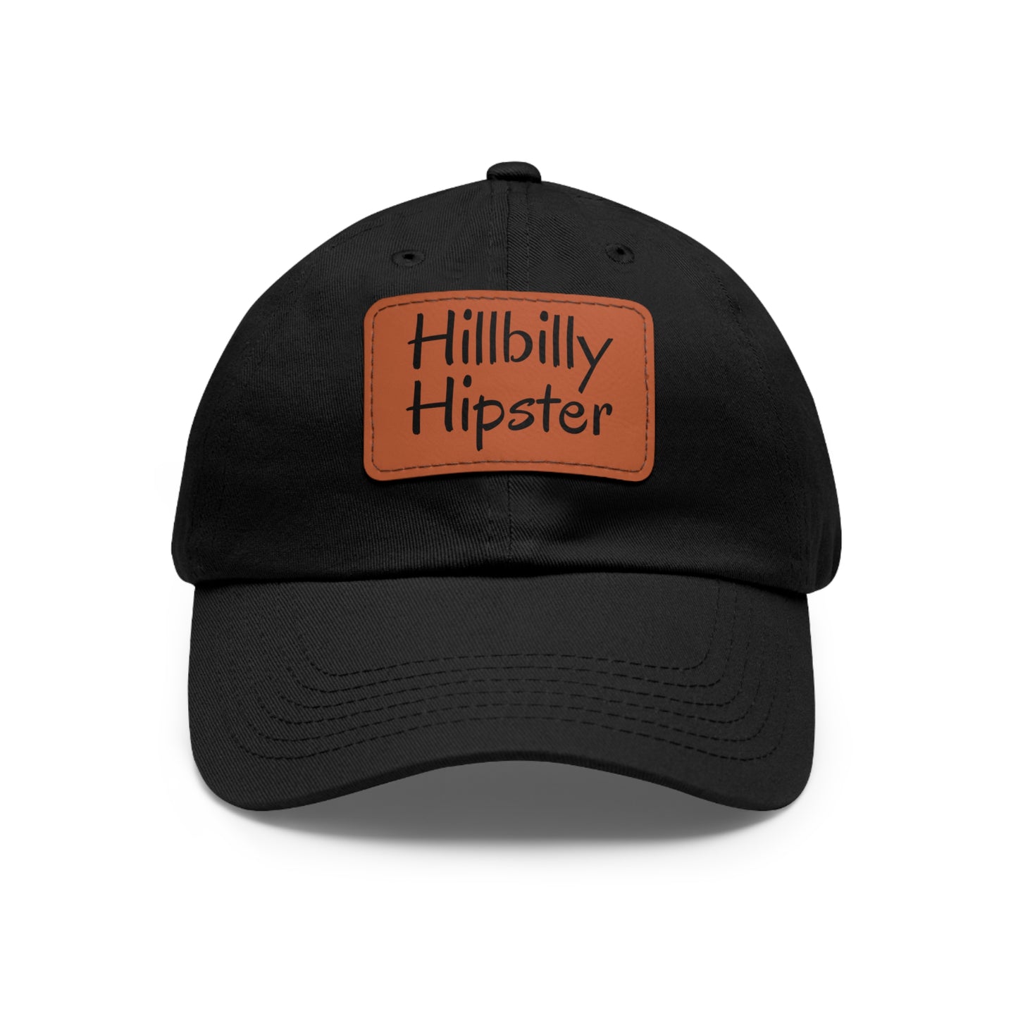 Hillbilly Hipster Hat with Leather Patch (Rectangle)