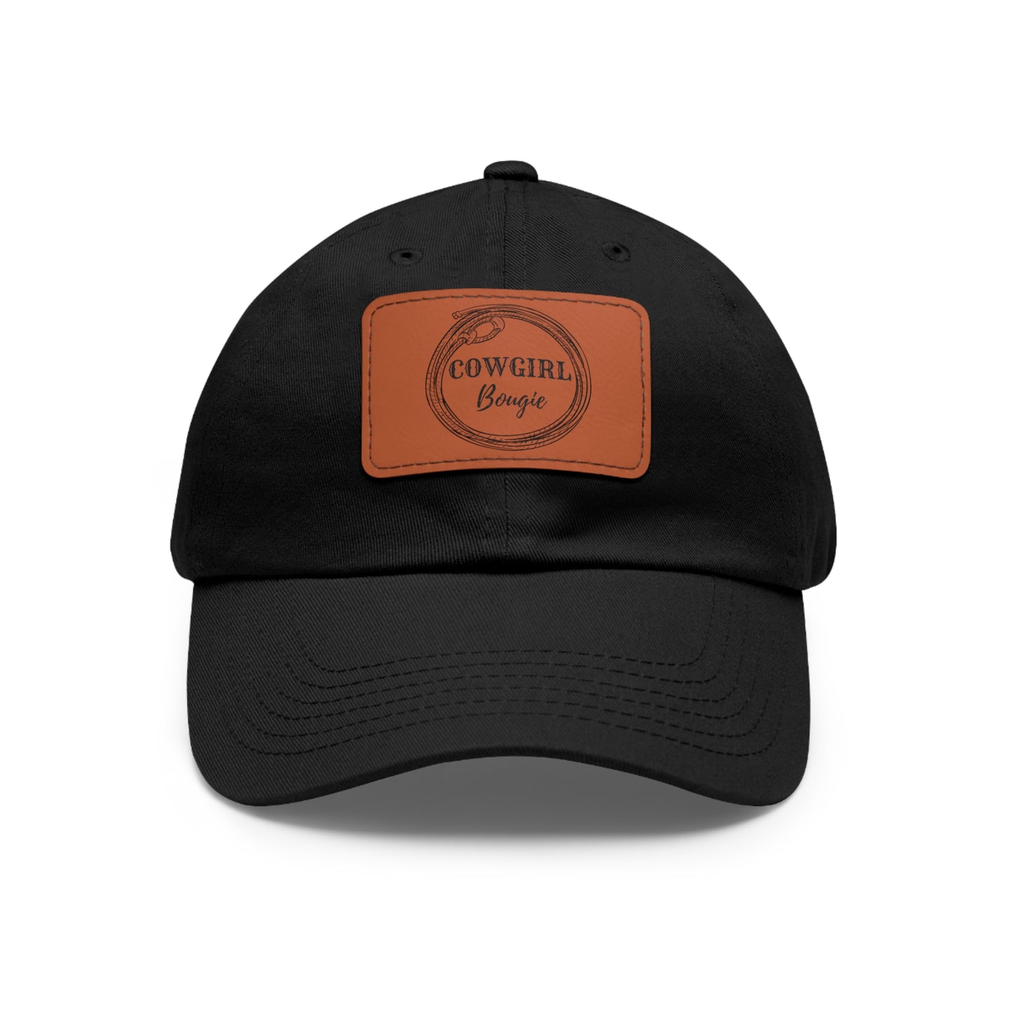 Cowgirl Bougie Lasso Logo Hat with Leather Patch (Rectangle)