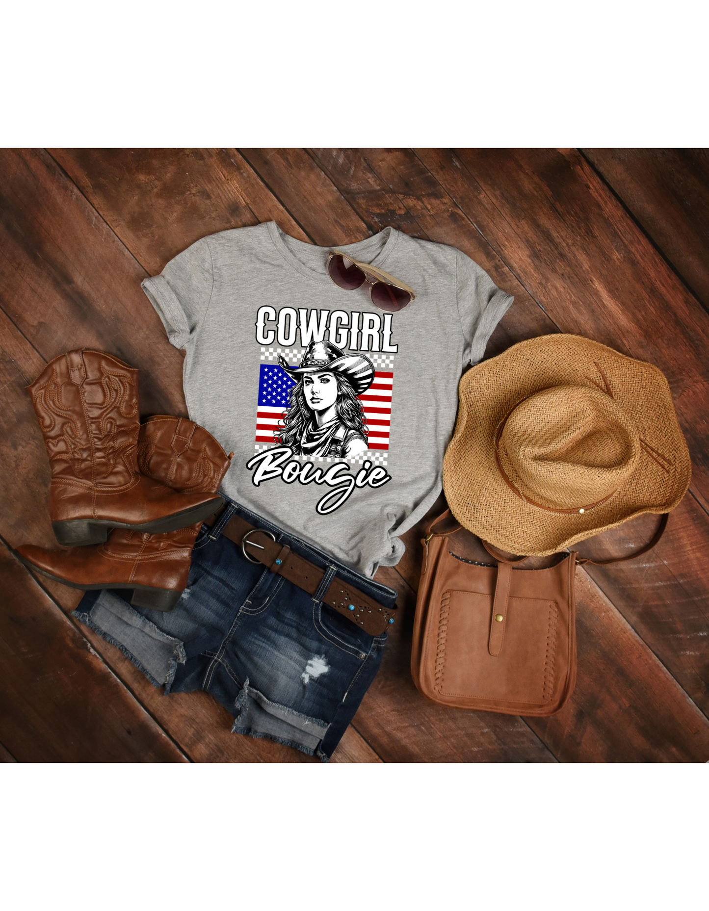 Cowgirl Bougie Flag T-Shirt