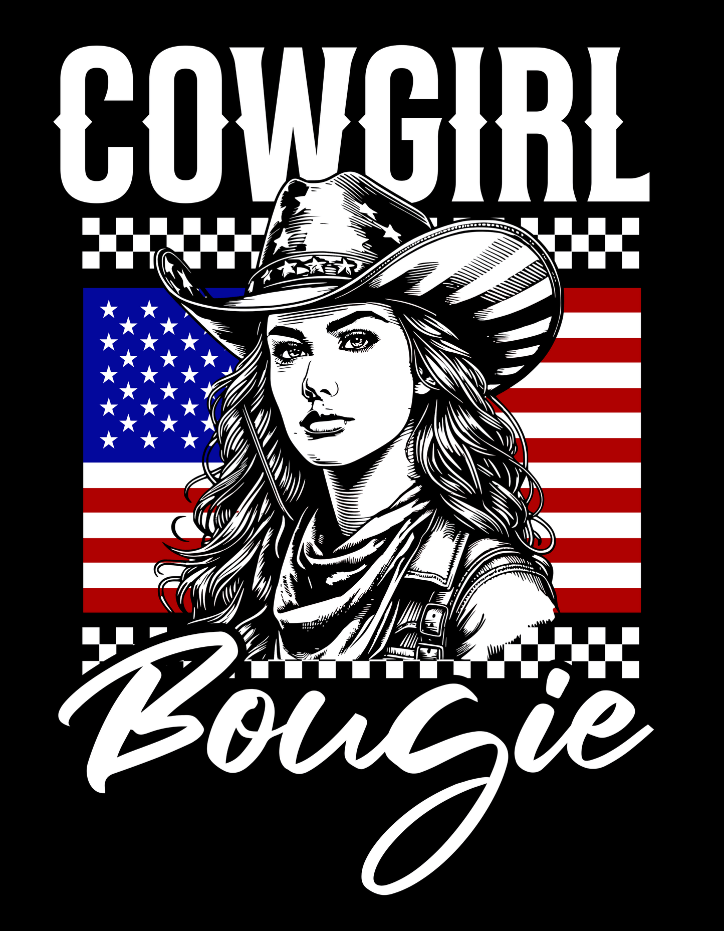 Cowgirl Bougie Flag T-Shirt