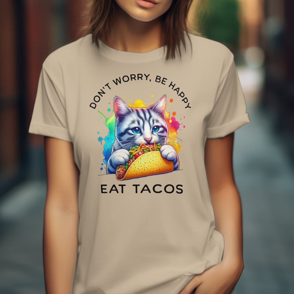 Don't Worry Be Happy Eat Tacos Unisex Softstyle T-Shirt