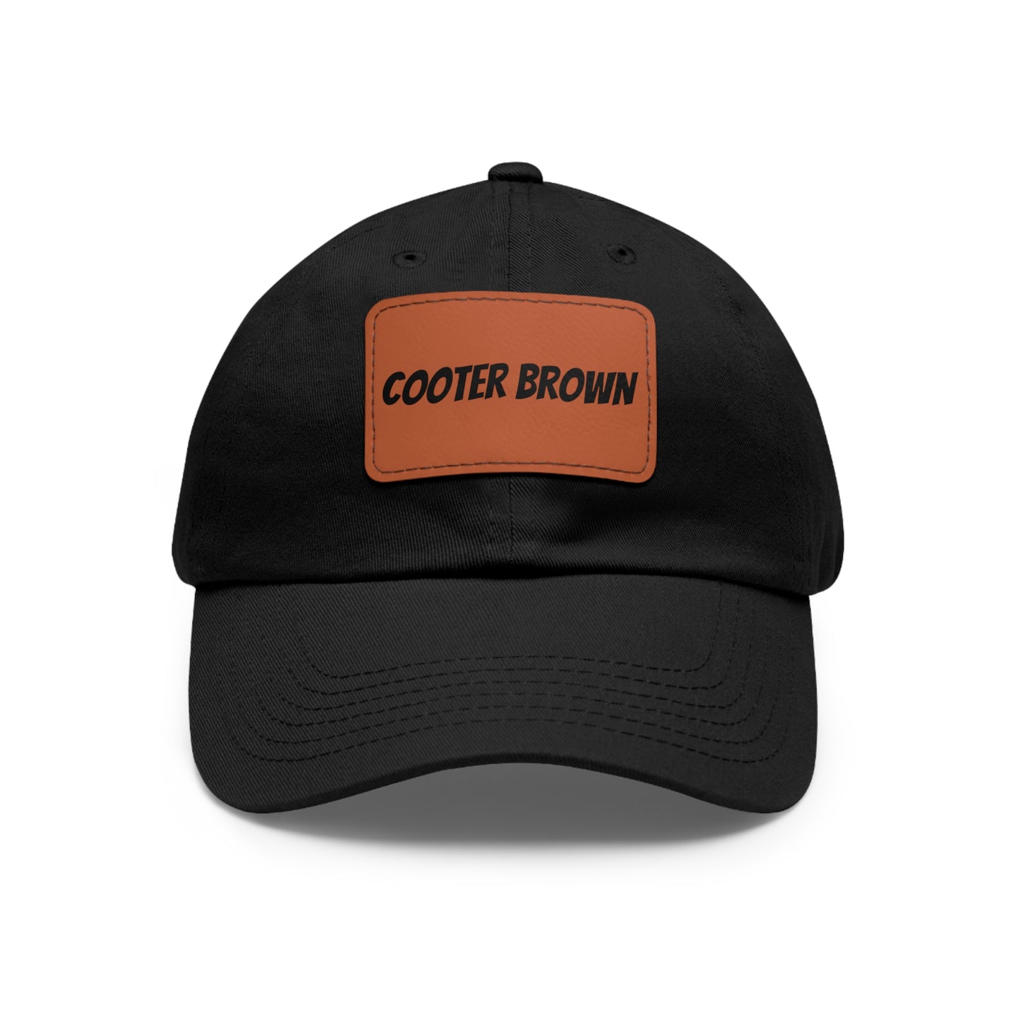 Cooter Brown Hat with Leather Patch (Rectangle)