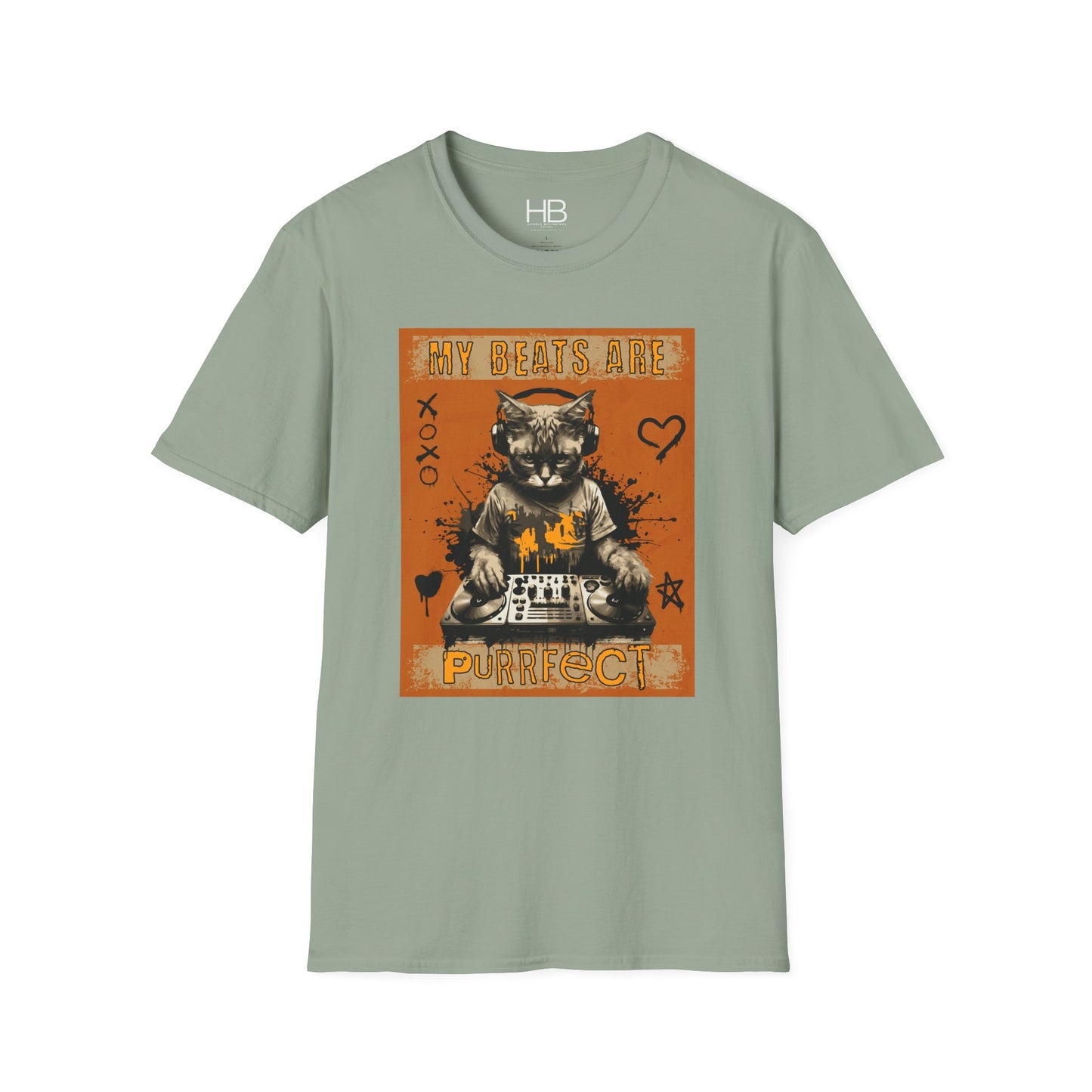 Purrfect Beats Unisex Softstyle T-Shirt