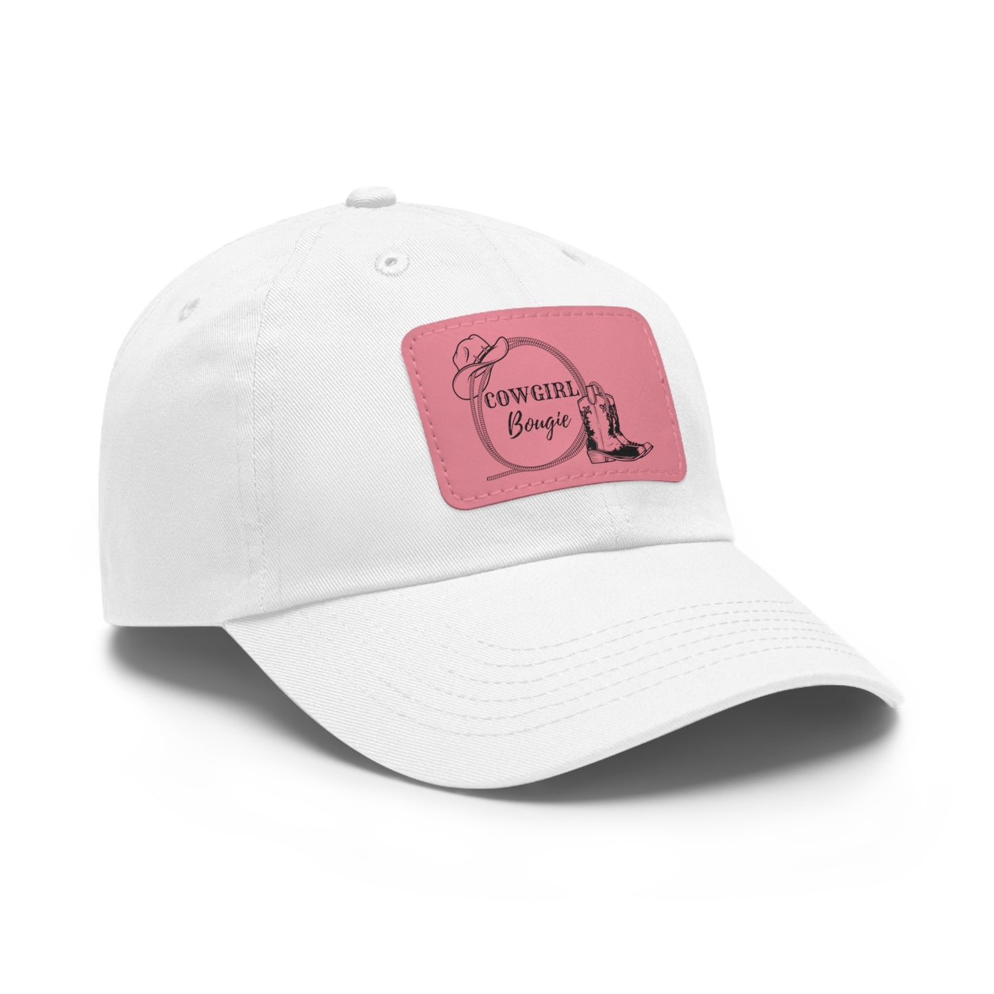 Cowgirl Bougie Hat with Leather Patch (Rectangle)