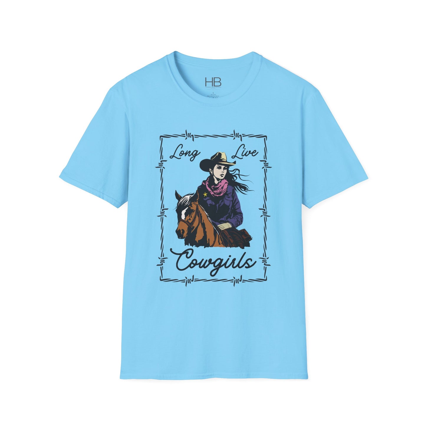Long Live Cowgirls Barbed Wire Unisex Softstyle T-Shirt