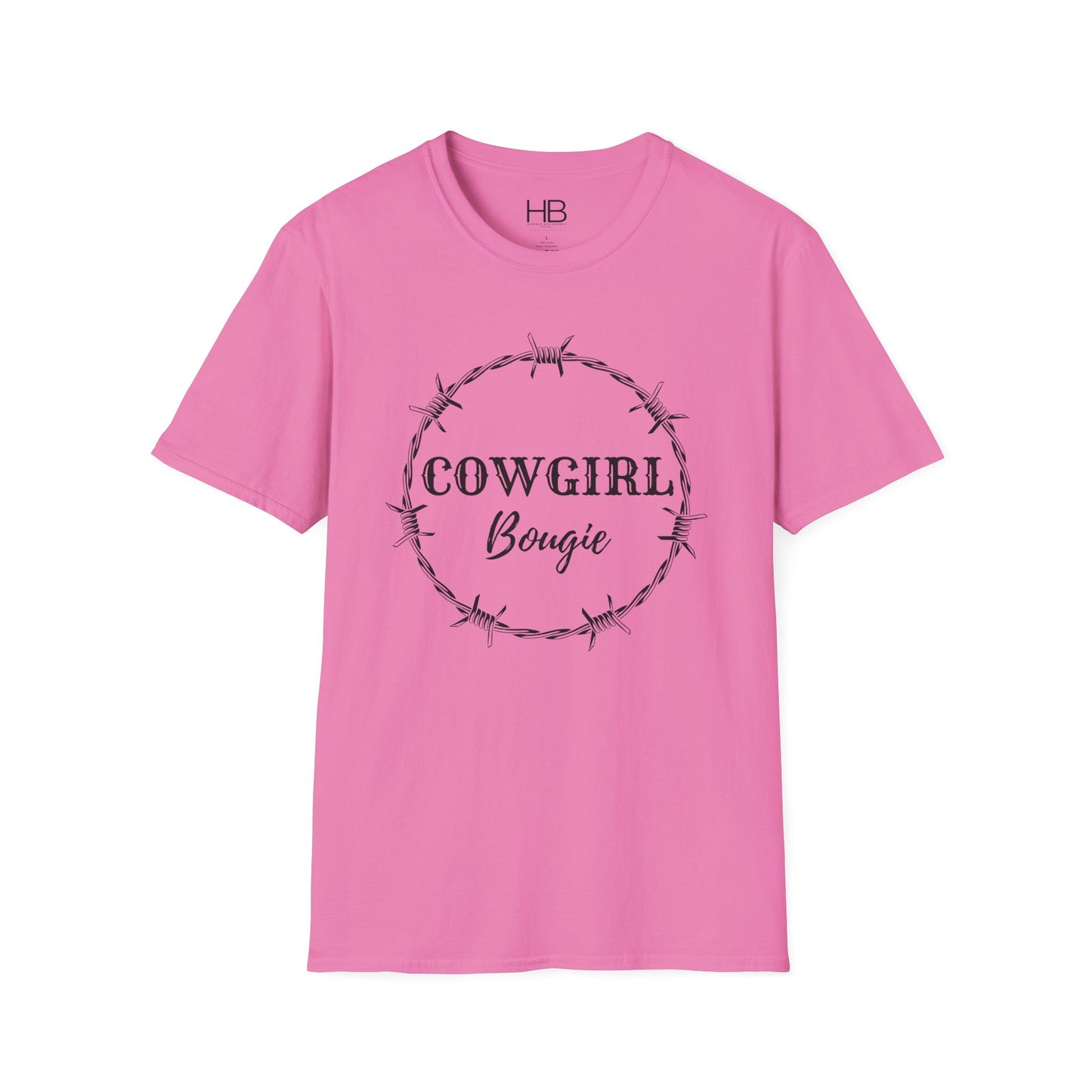 Cowgirl Bougie Barbed Wire Black Circle Unisex Softstyle T-Shirt