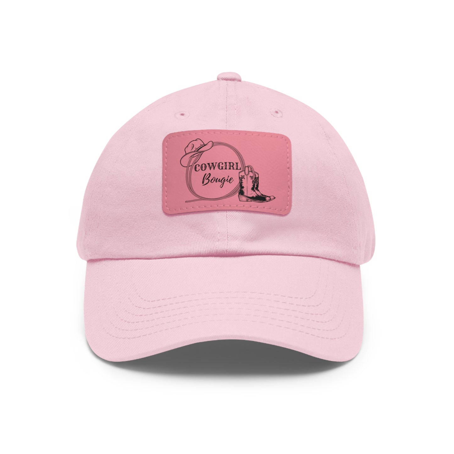 Cowgirl Bougie Hat with Leather Patch (Rectangle)