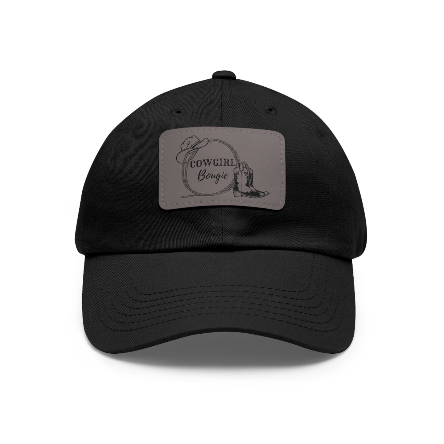 Cowgirl Bougie Hat with Leather Patch (Rectangle)