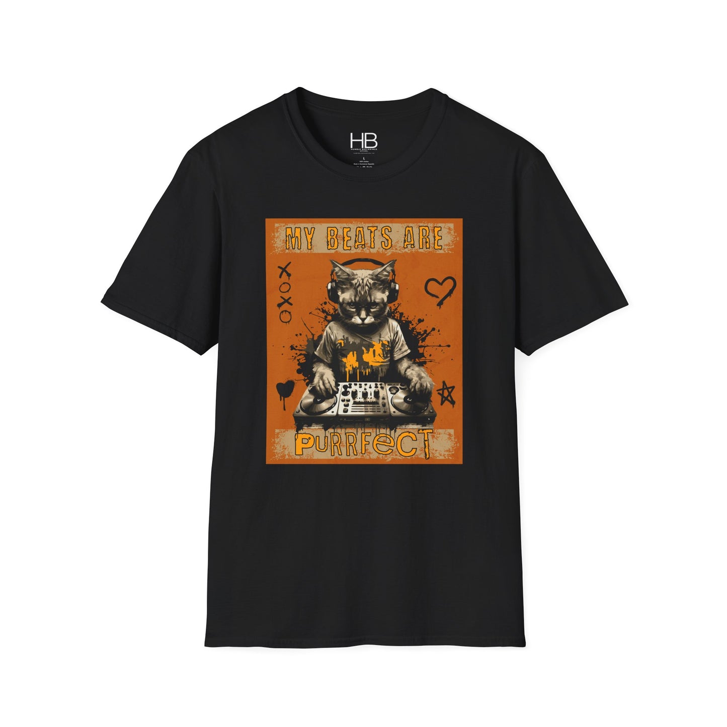 Purrfect Beats Unisex Softstyle T-Shirt