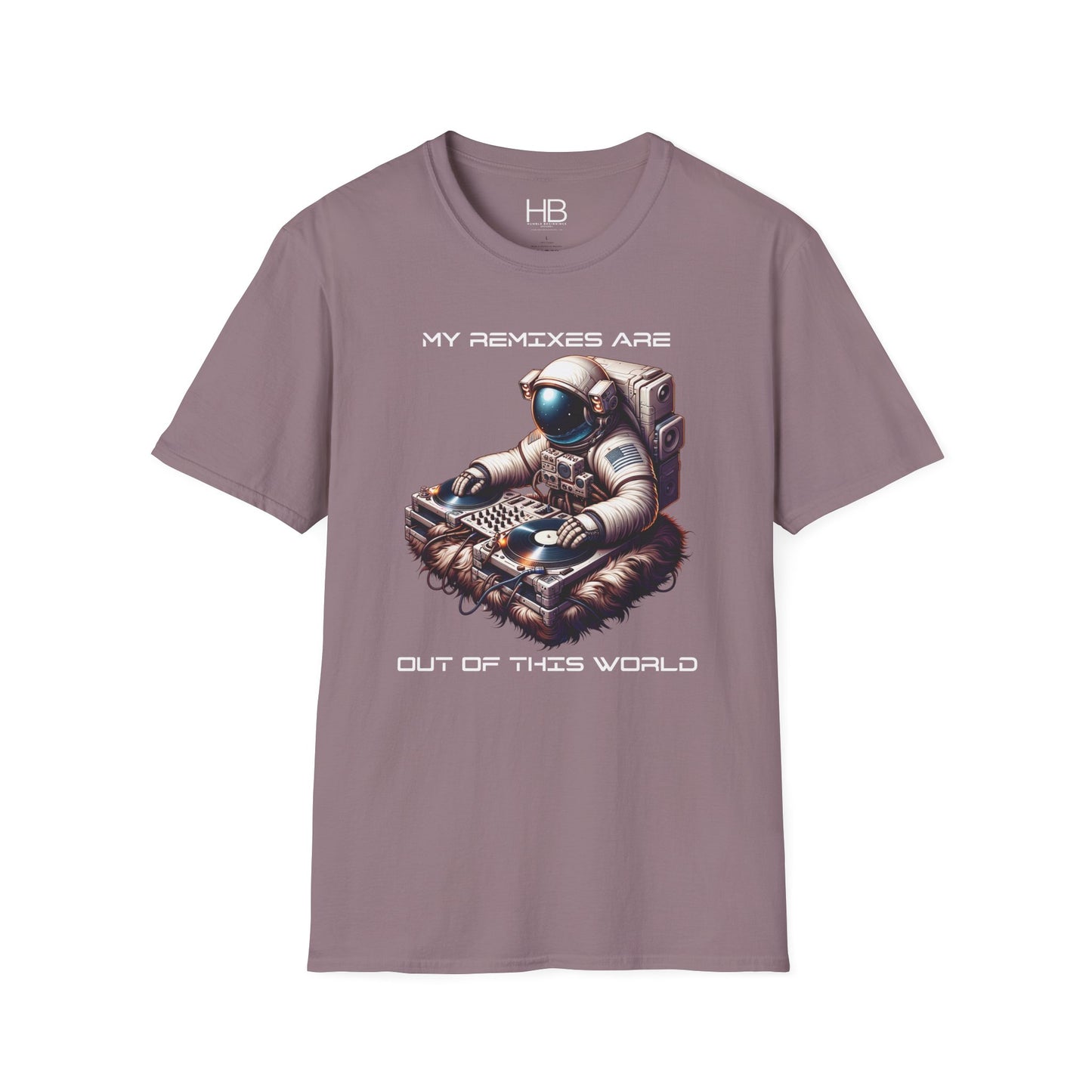 Astronaut DJ Unisex Softstyle T-Shirt White Letter