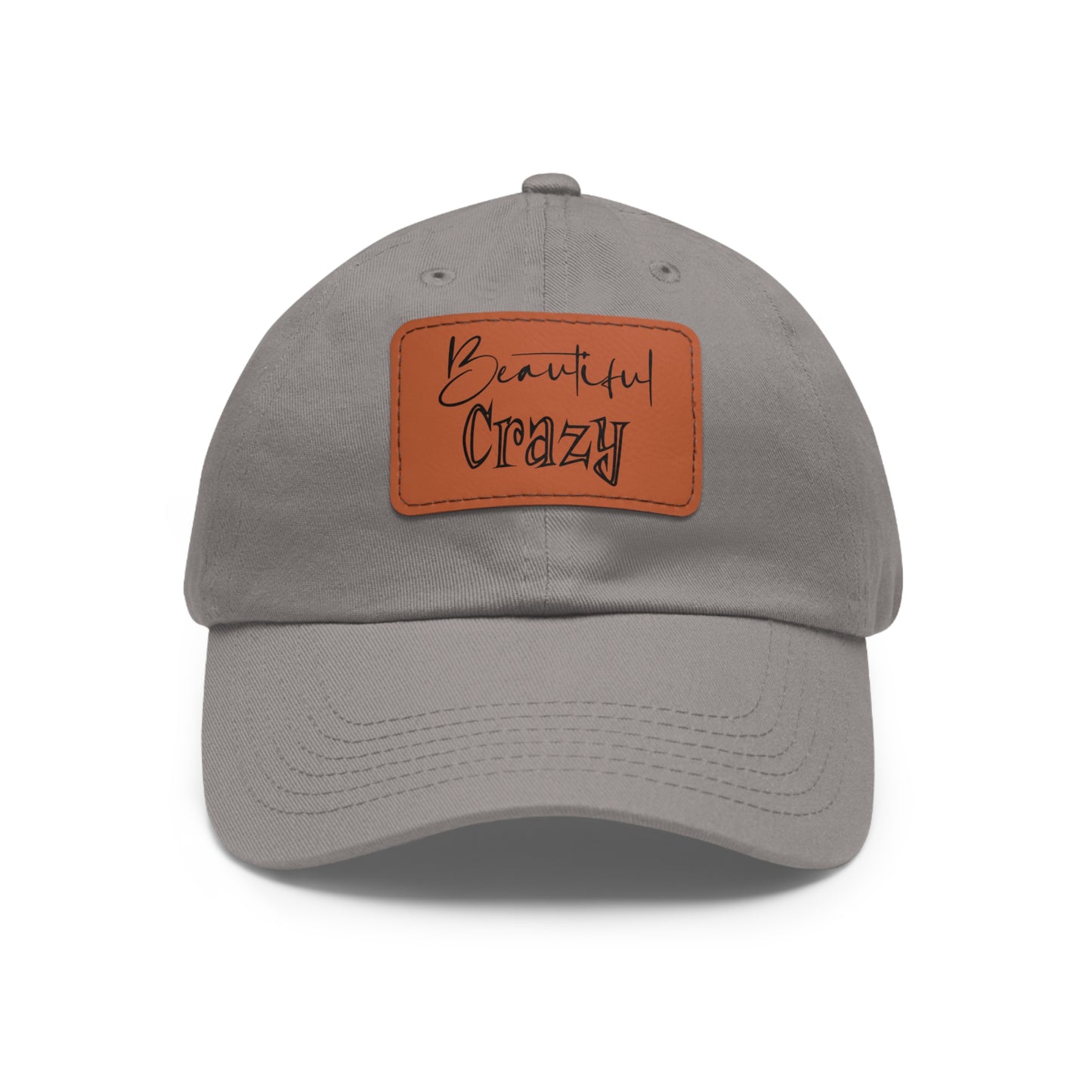 Beautiful Crazy Hat with Leather Patch (Rectangle)