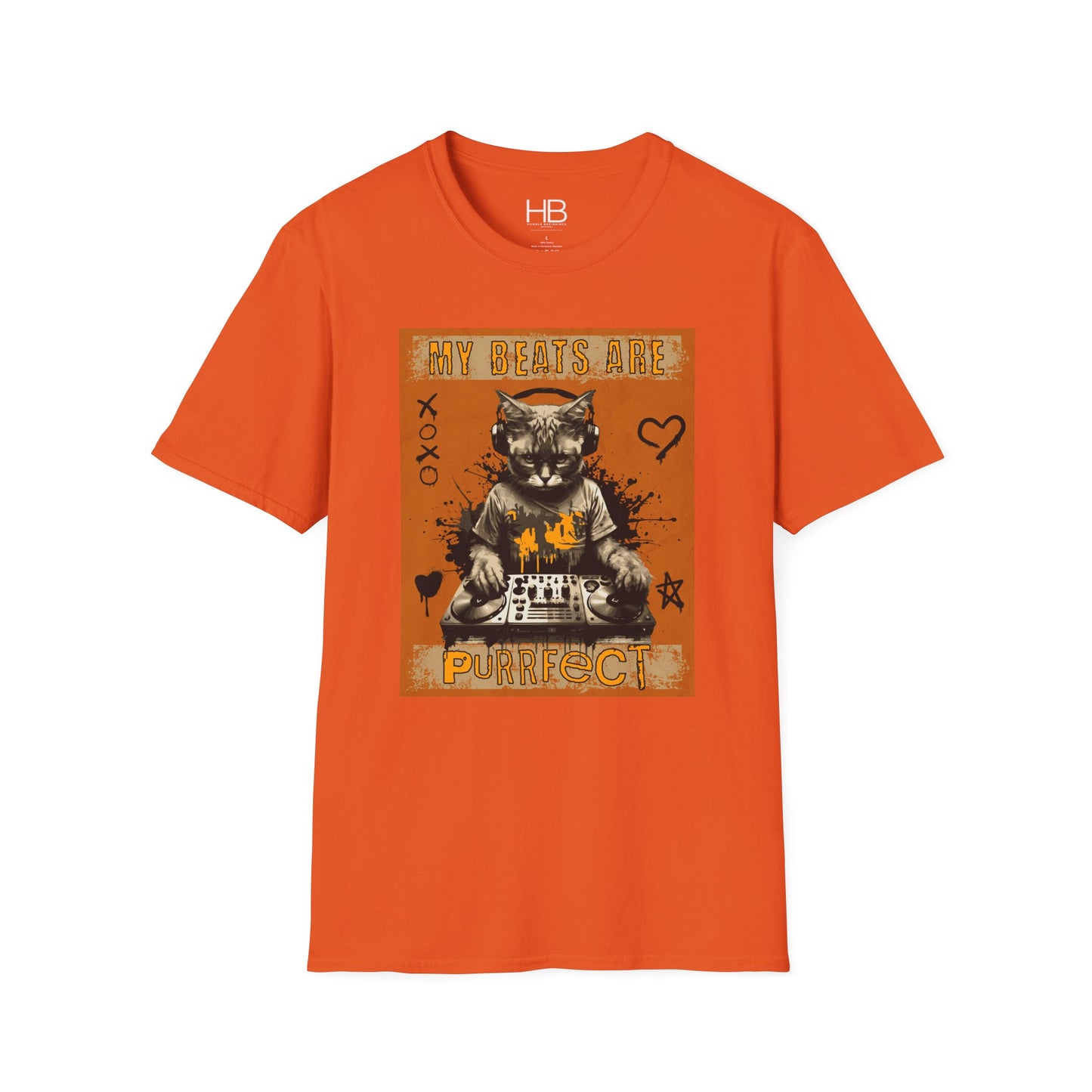 Purrfect Beats Unisex Softstyle T-Shirt