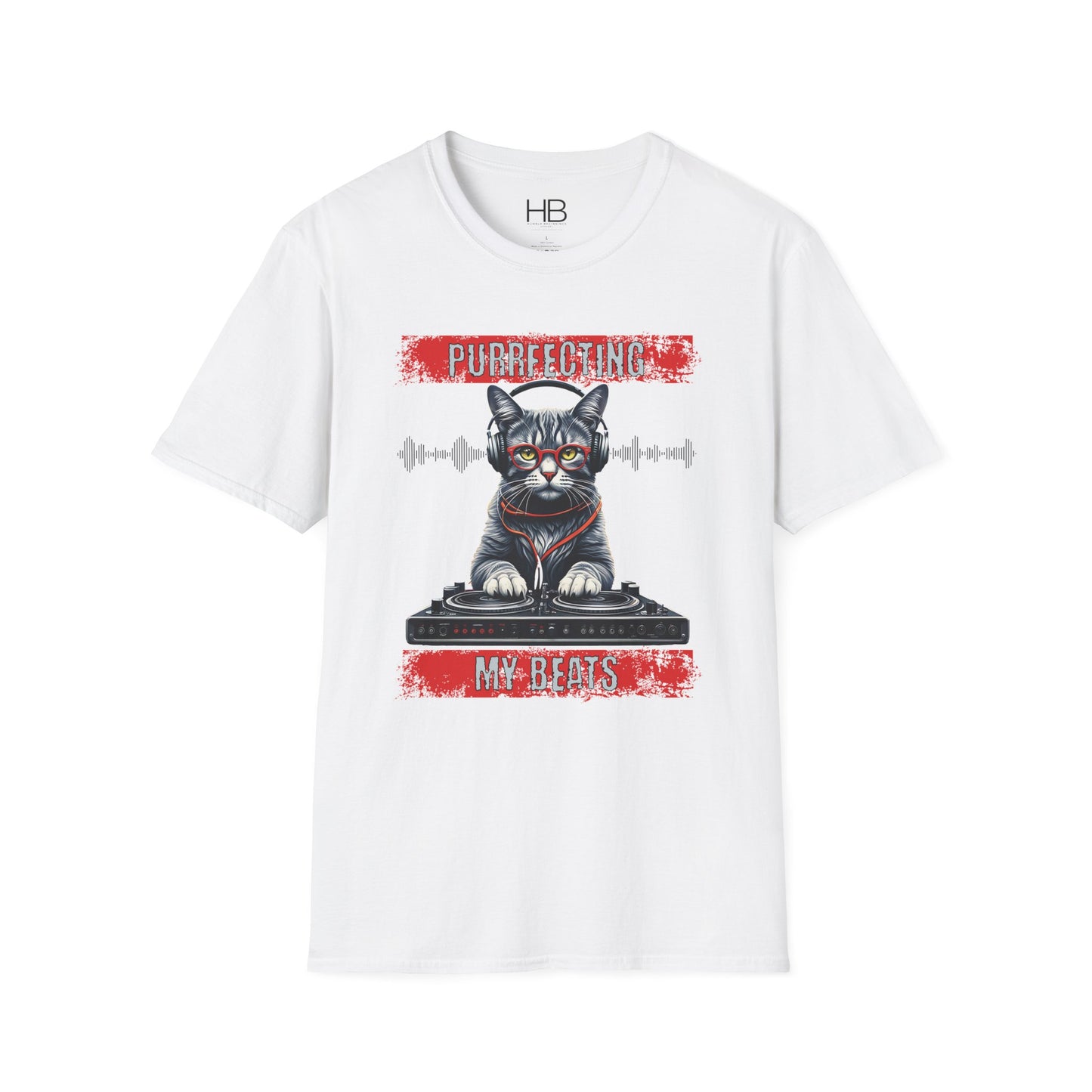 Purrfecting My Beats Unisex Softstyle T-Shirt