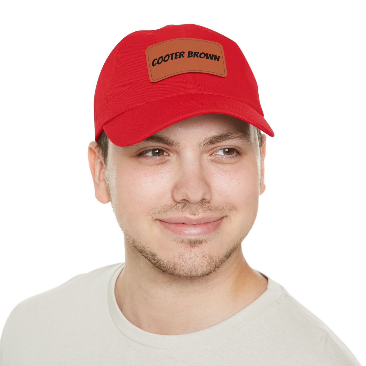 Cooter Brown Hat with Leather Patch (Rectangle)