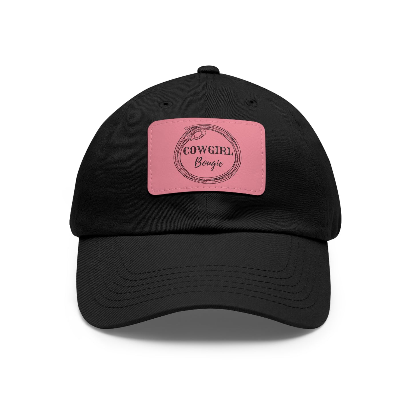 Cowgirl Bougie Lasso Logo Hat with Leather Patch (Rectangle)