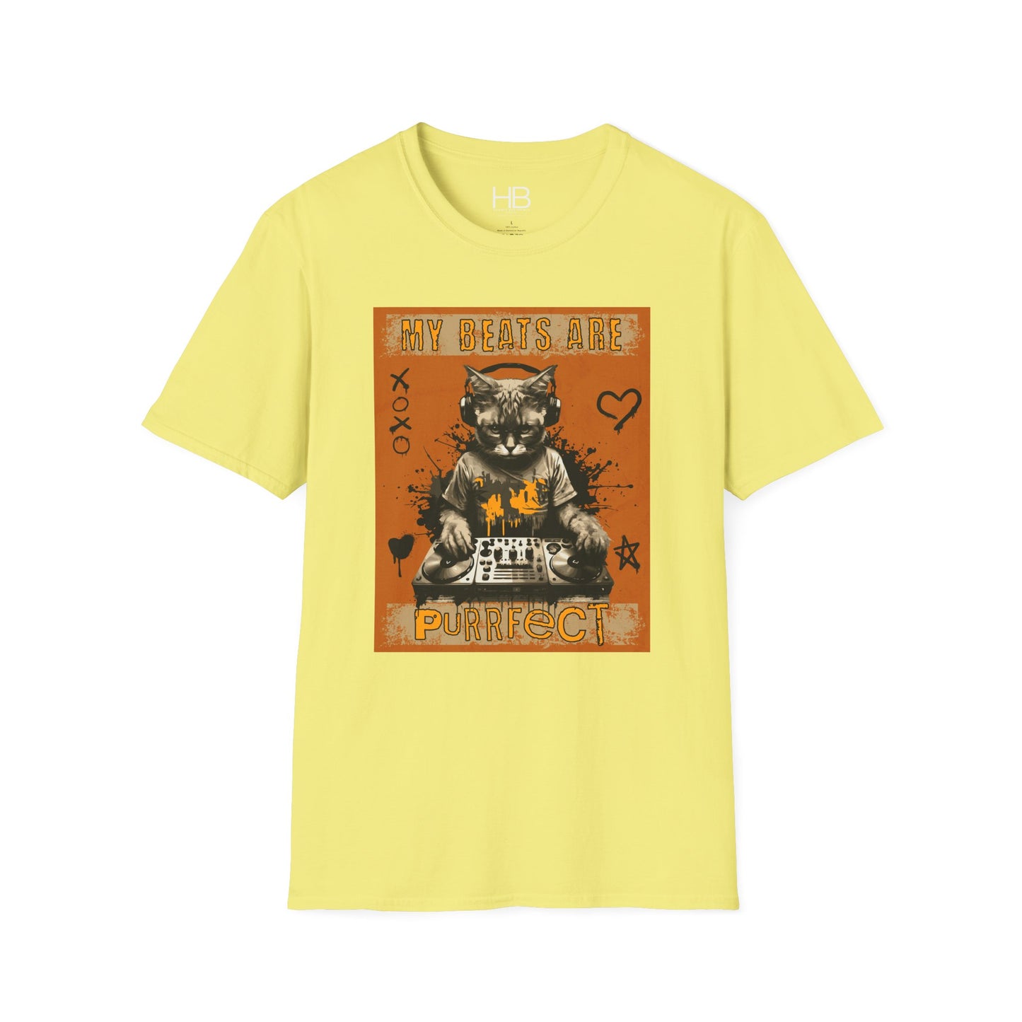 Purrfect Beats Unisex Softstyle T-Shirt
