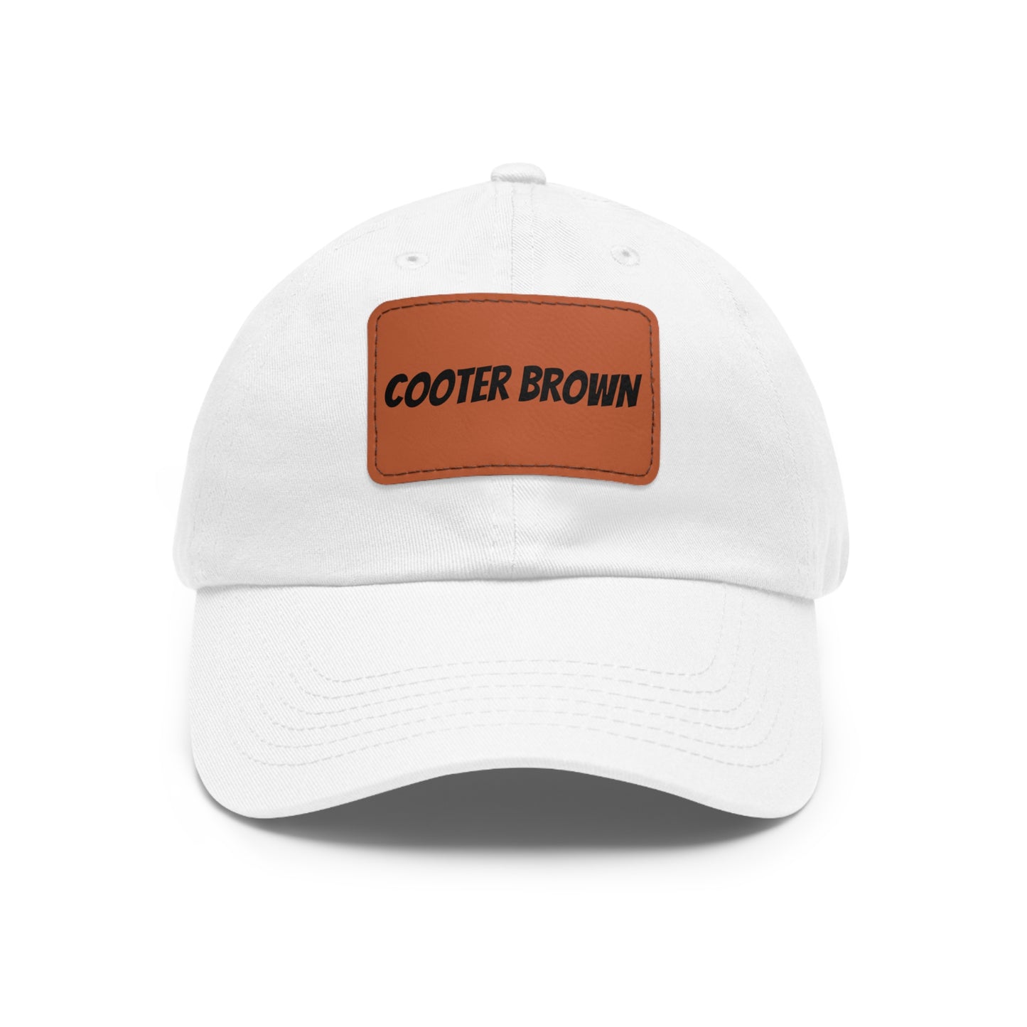 Cooter Brown Hat with Leather Patch (Rectangle)