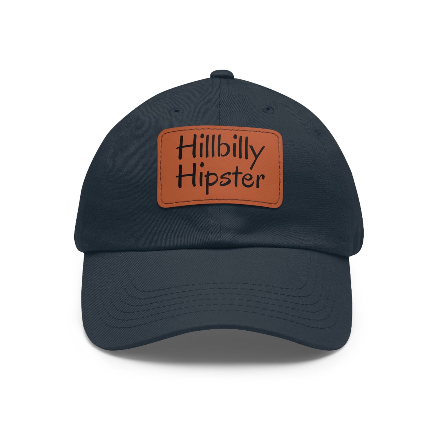 Hillbilly Hipster Hat with Leather Patch (Rectangle)