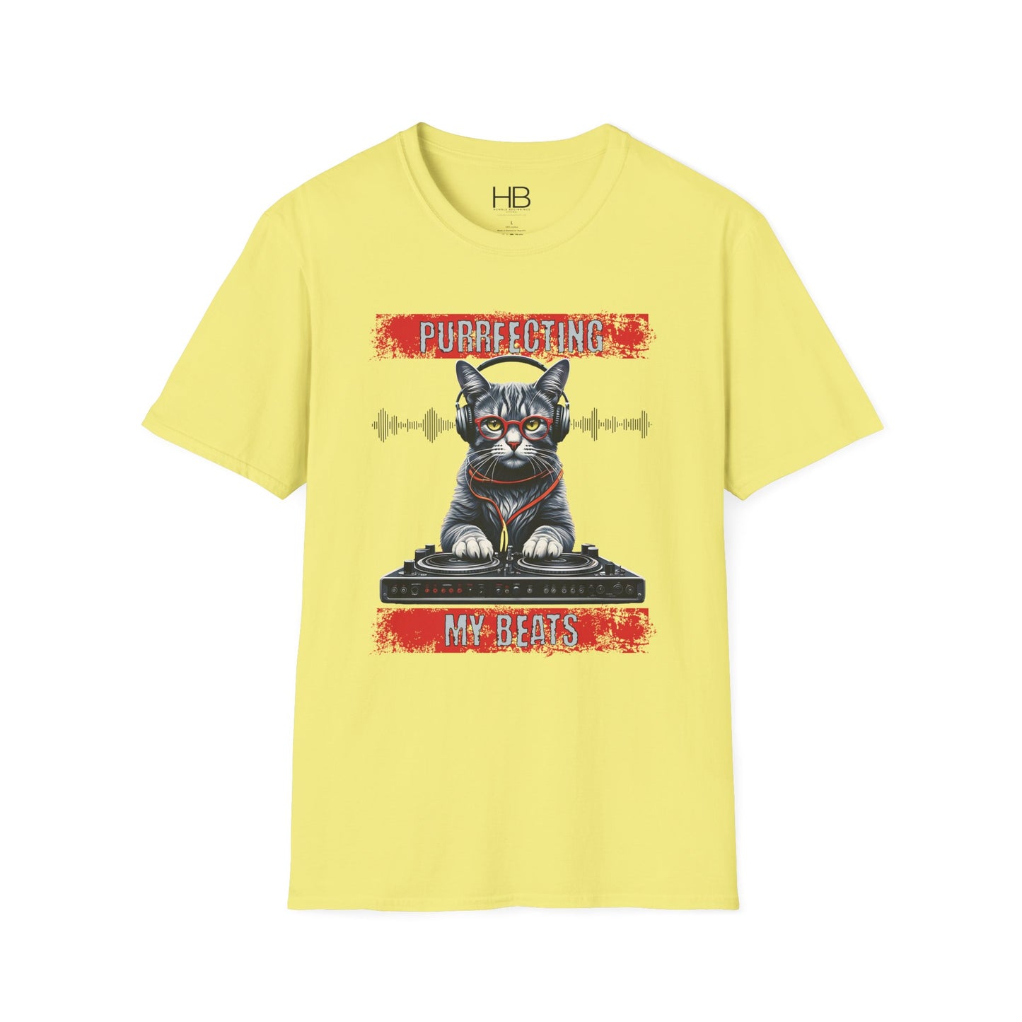 Purrfecting My Beats Unisex Softstyle T-Shirt