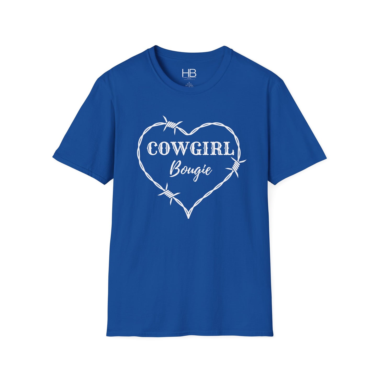 Cowgirl Bougie Barbed Wire Heart Unisex Softstyle T-Shirt