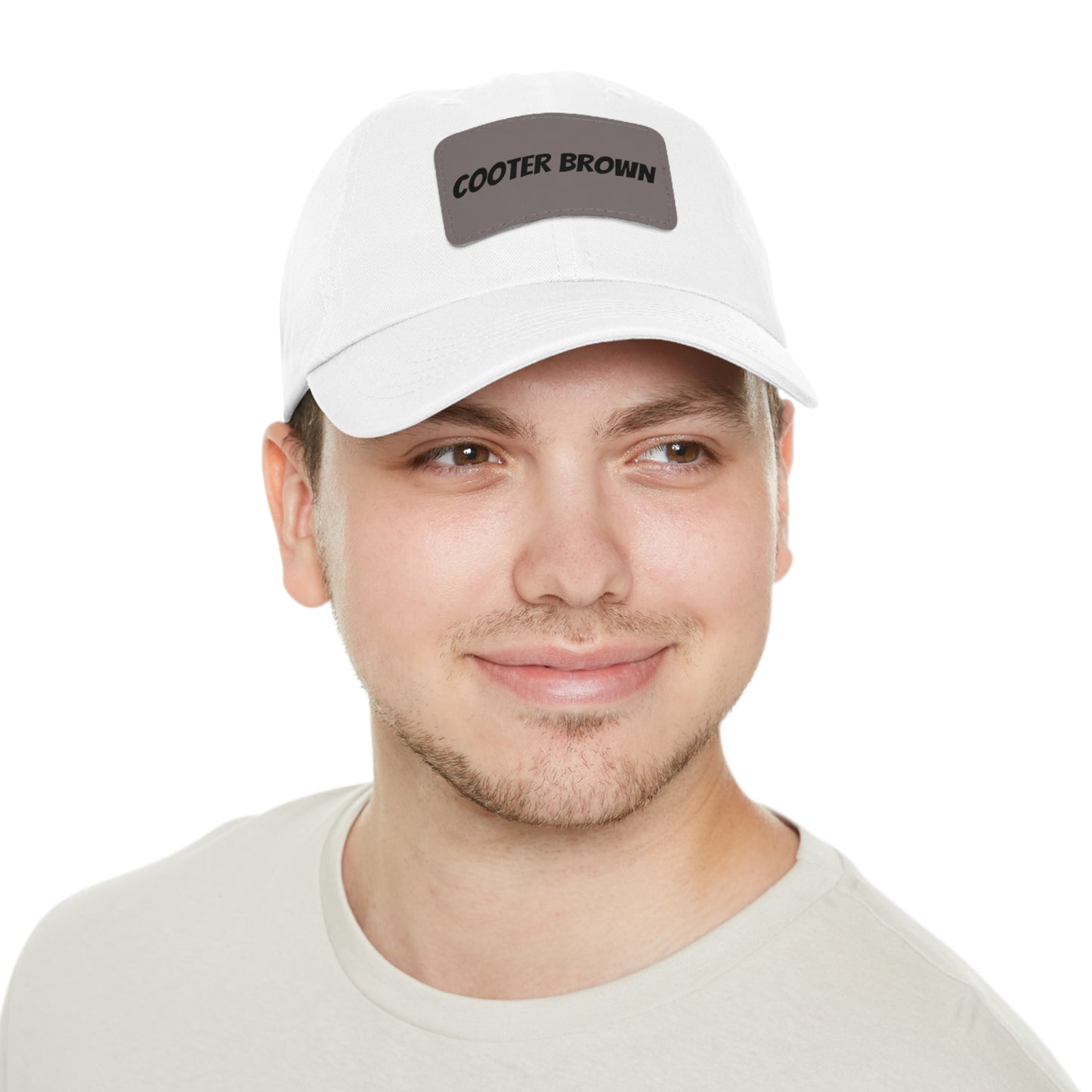 Cooter Brown Hat with Leather Patch (Rectangle)