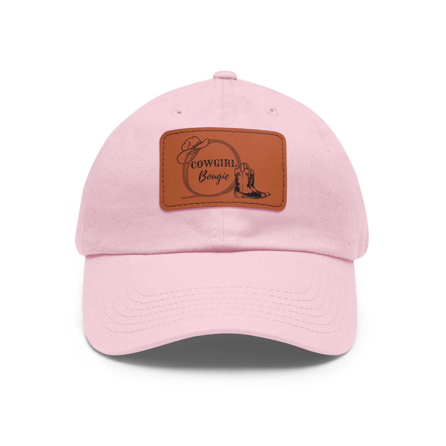 Cowgirl Bougie Hat with Leather Patch (Rectangle)