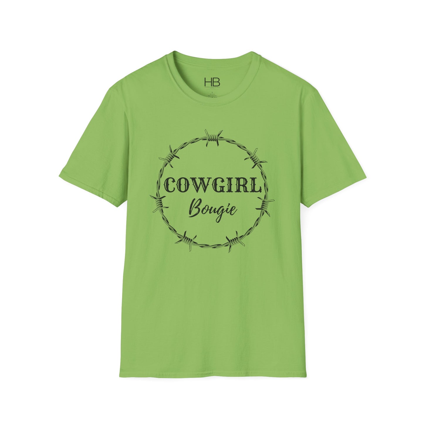 Cowgirl Bougie Barbed Wire Black Circle Unisex Softstyle T-Shirt