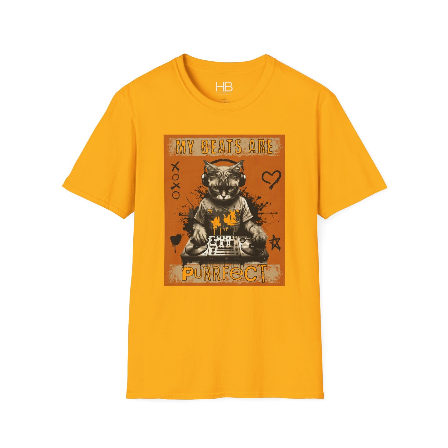 Purrfect Beats Unisex Softstyle T-Shirt