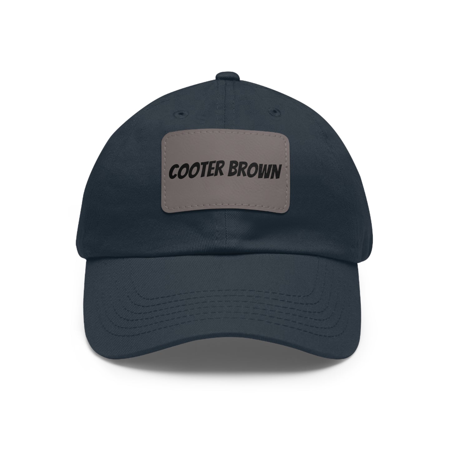Cooter Brown Hat with Leather Patch (Rectangle)