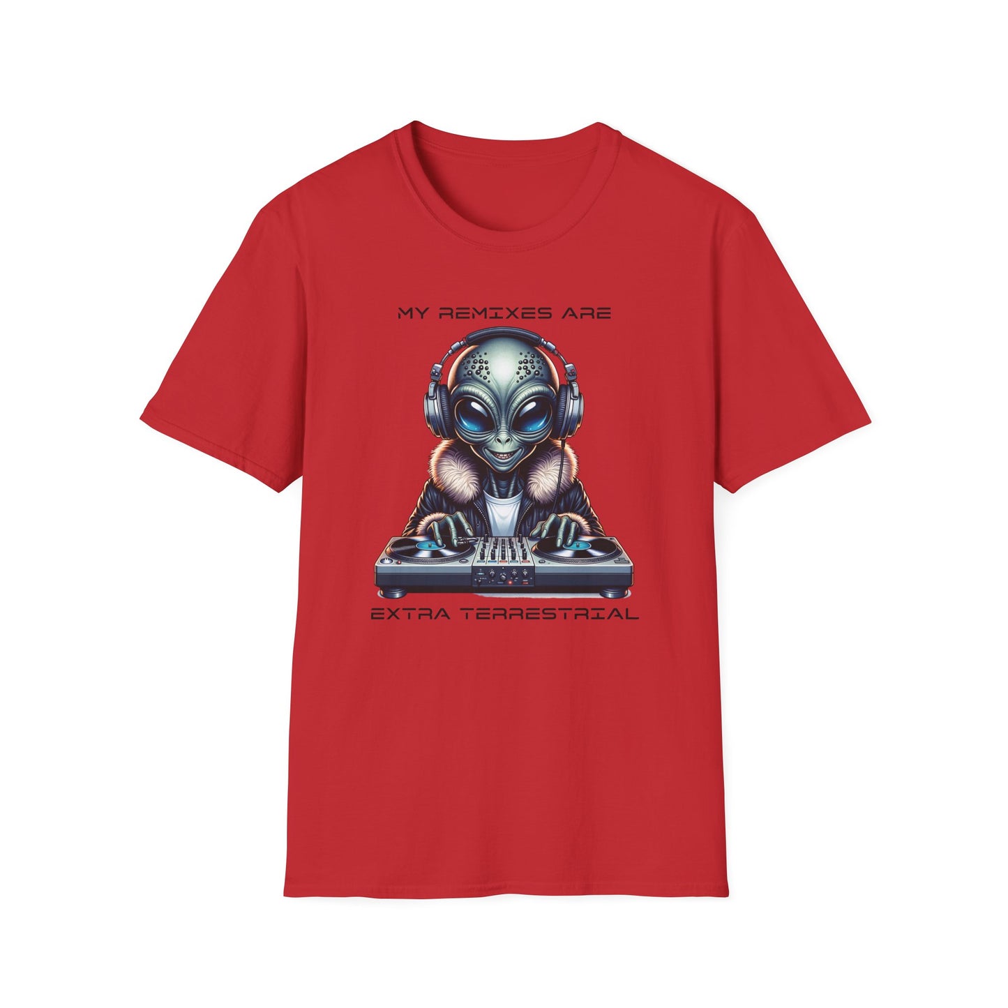 Alien DJ Unisex Softstyle T-Shirt
