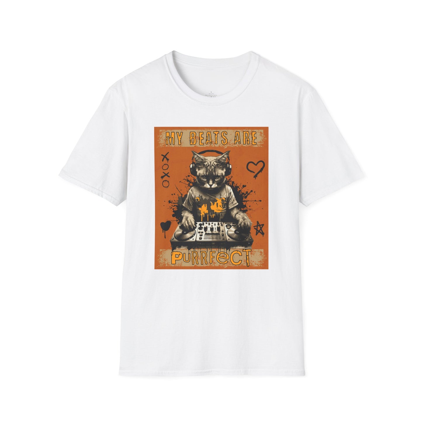 Purrfect Beats Unisex Softstyle T-Shirt