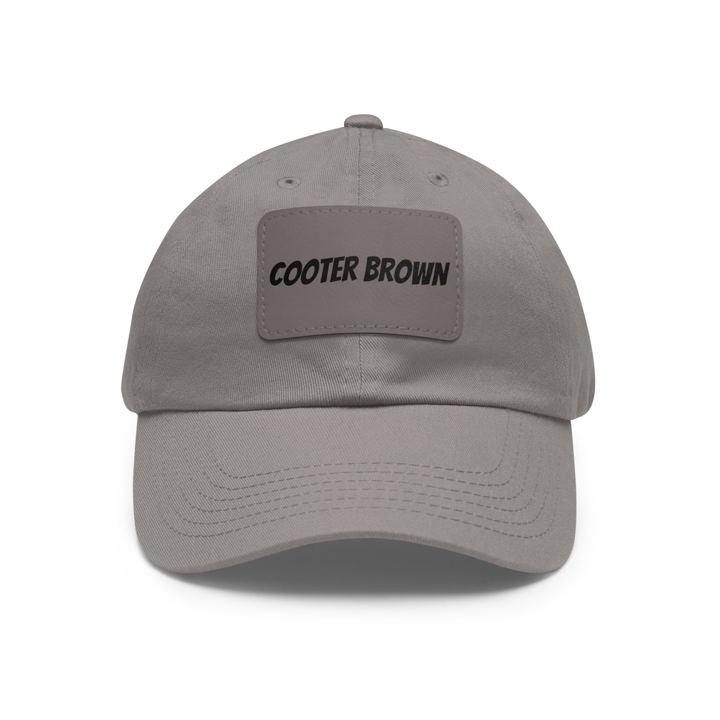 Cooter Brown Hat with Leather Patch (Rectangle)