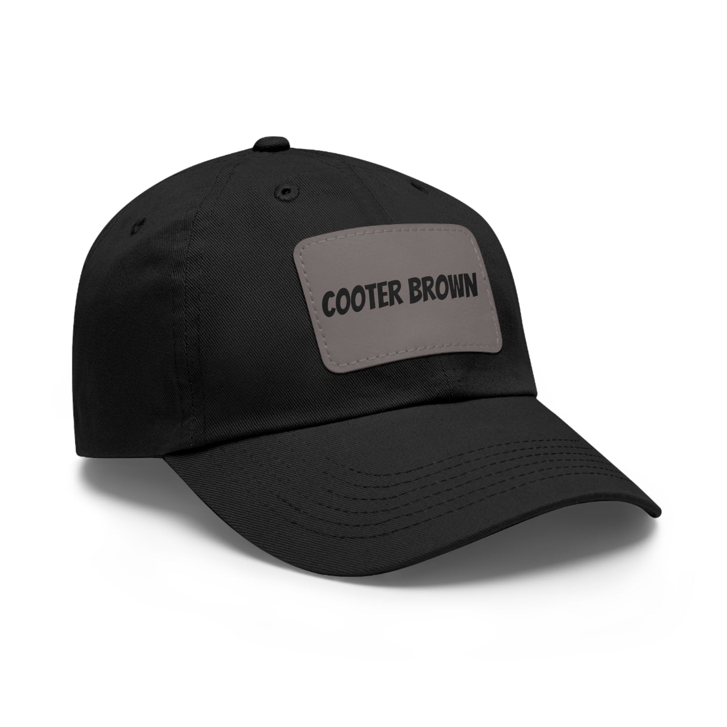 Cooter Brown Hat with Leather Patch (Rectangle)