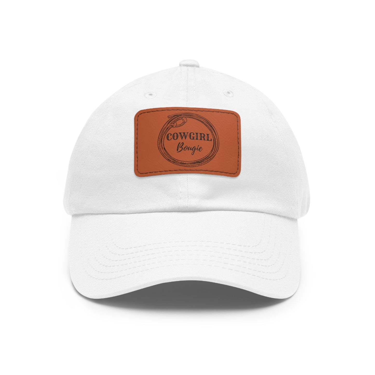Cowgirl Bougie Lasso Logo Hat with Leather Patch (Rectangle)