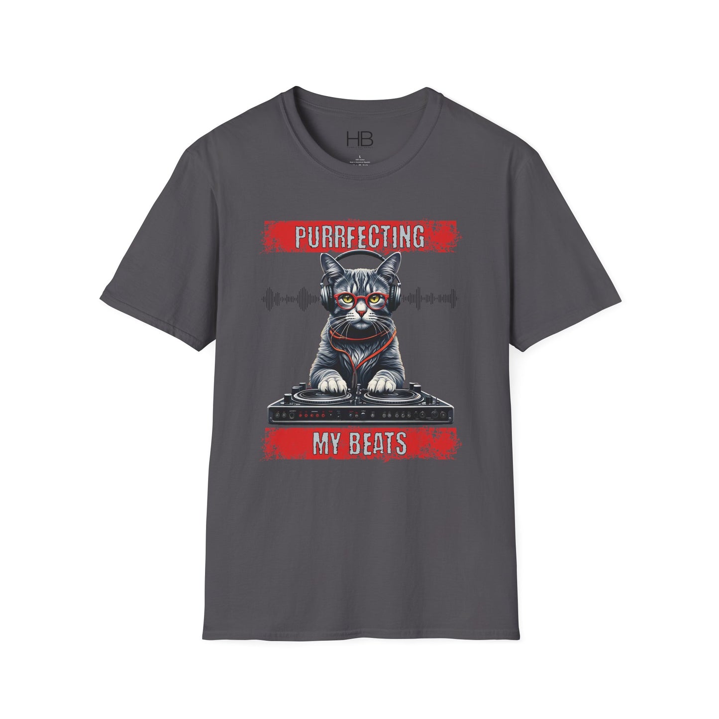 Purrfecting My Beats Unisex Softstyle T-Shirt