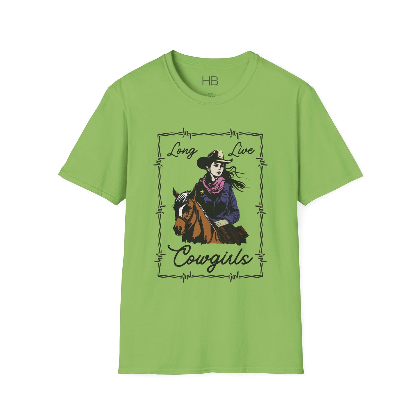 Long Live Cowgirls Barbed Wire Unisex Softstyle T-Shirt