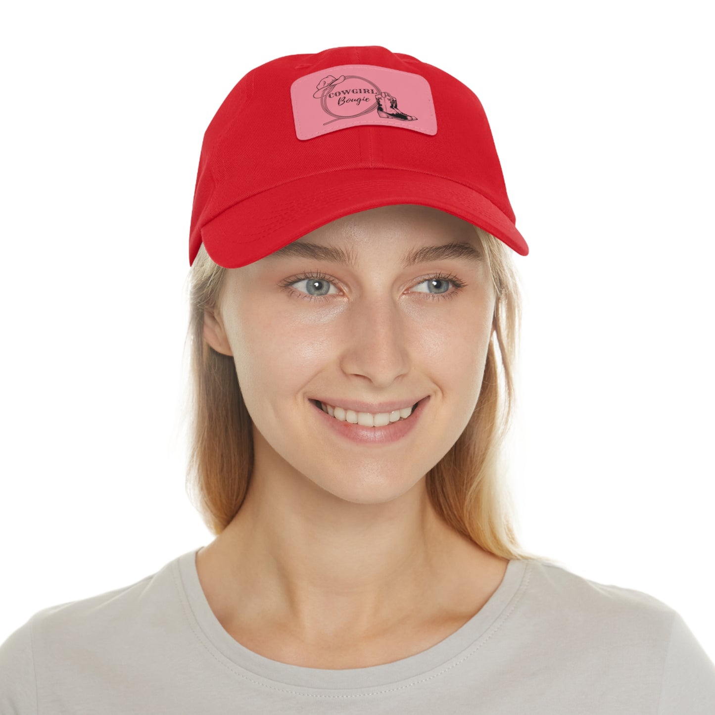 Cowgirl Bougie Hat with Leather Patch (Rectangle)