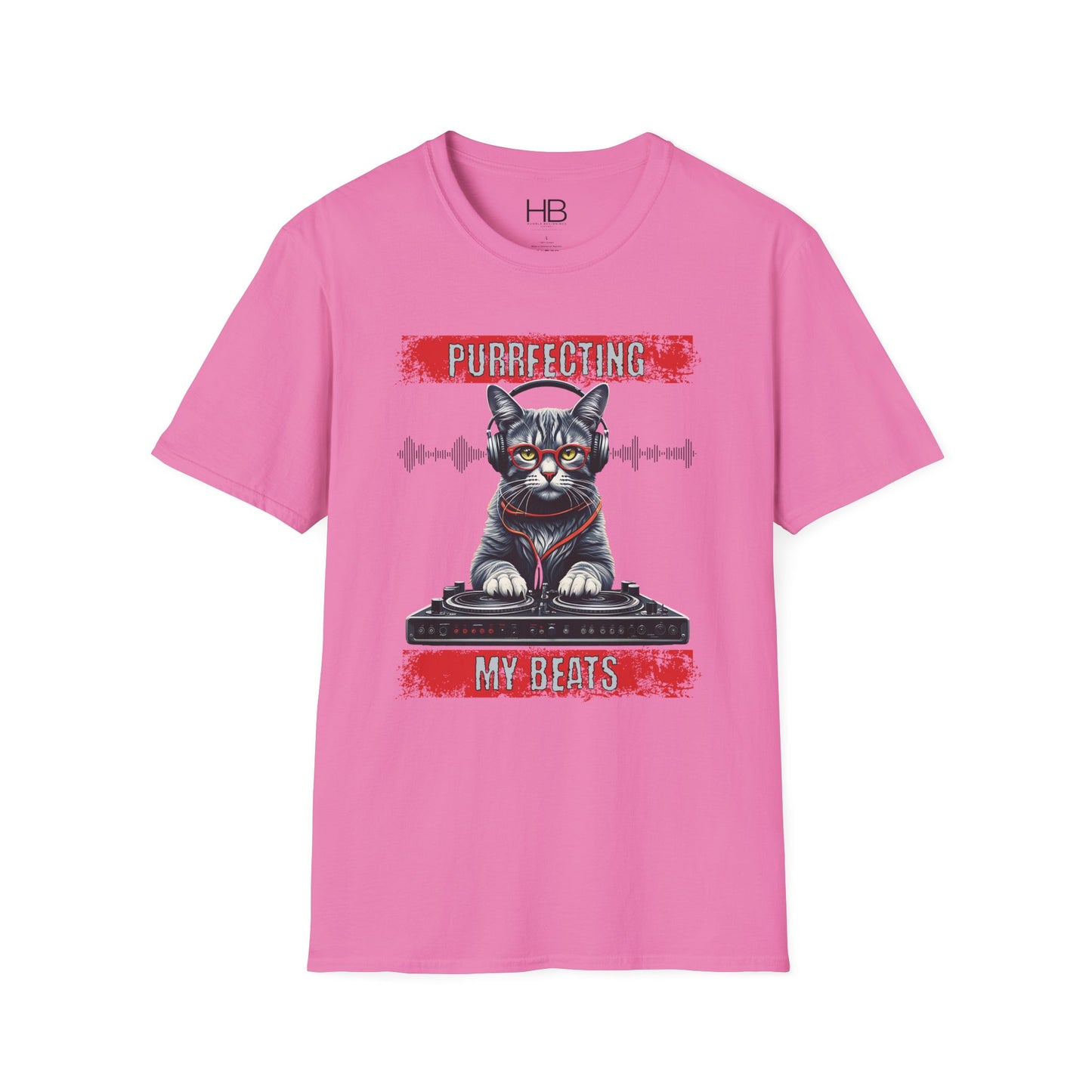 Purrfecting My Beats Unisex Softstyle T-Shirt