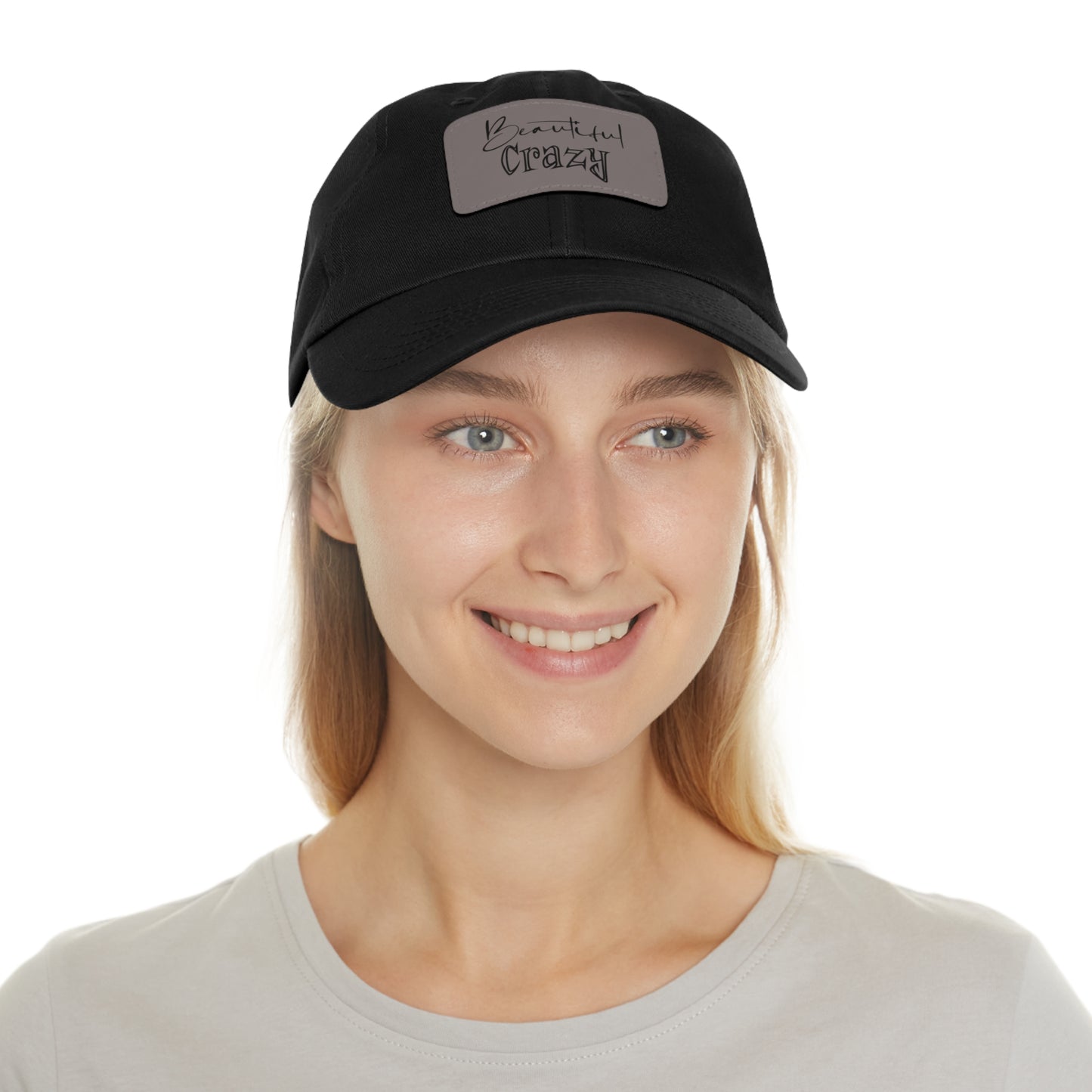 Beautiful Crazy Hat with Leather Patch (Rectangle)