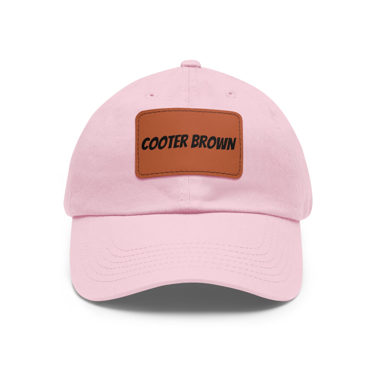 Cooter Brown Hat with Leather Patch (Rectangle)