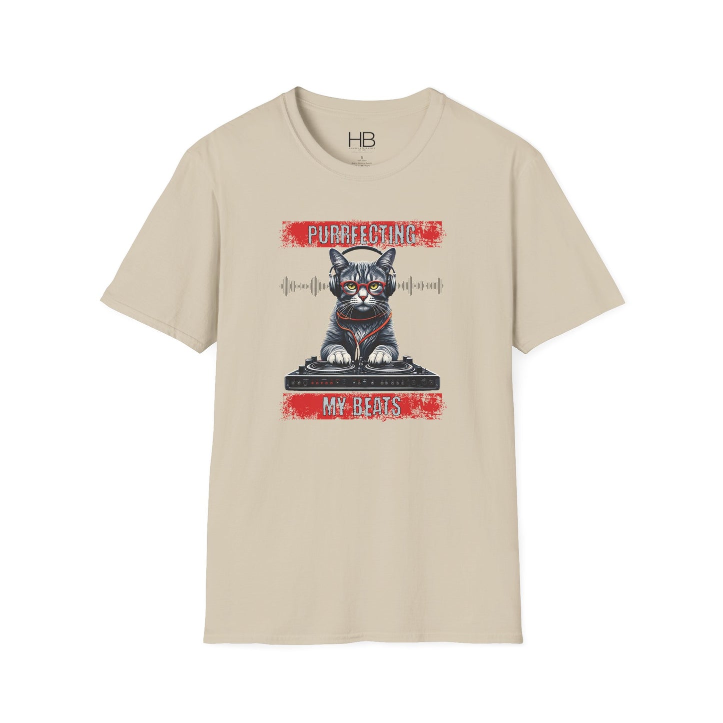 Purrfecting My Beats Unisex Softstyle T-Shirt