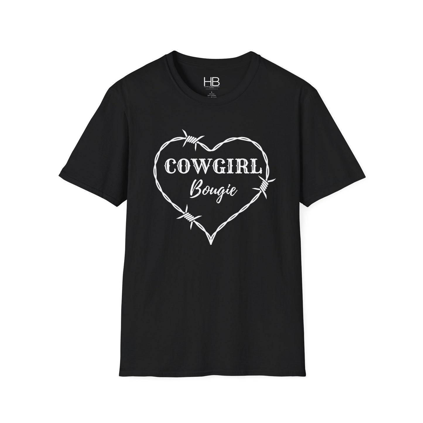 Cowgirl Bougie Barbed Wire Heart Unisex Softstyle T-Shirt
