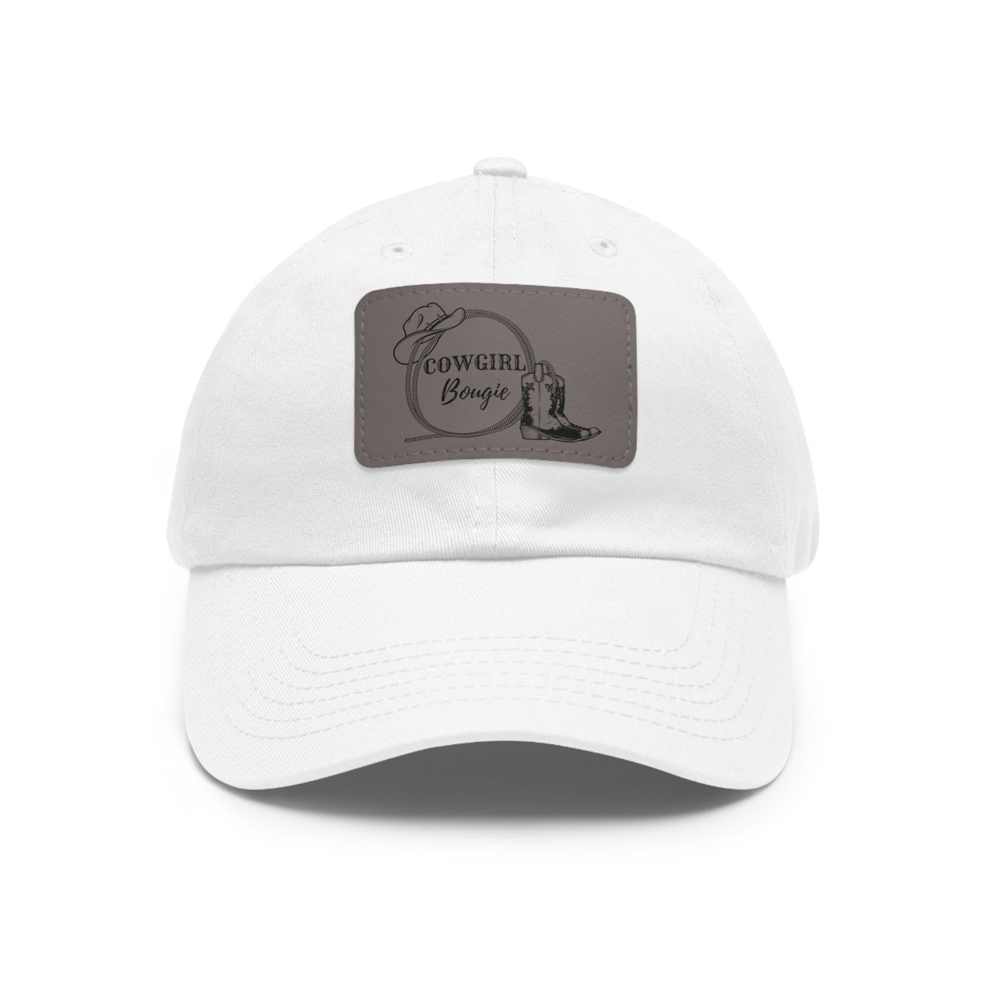 Cowgirl Bougie Hat with Leather Patch (Rectangle)