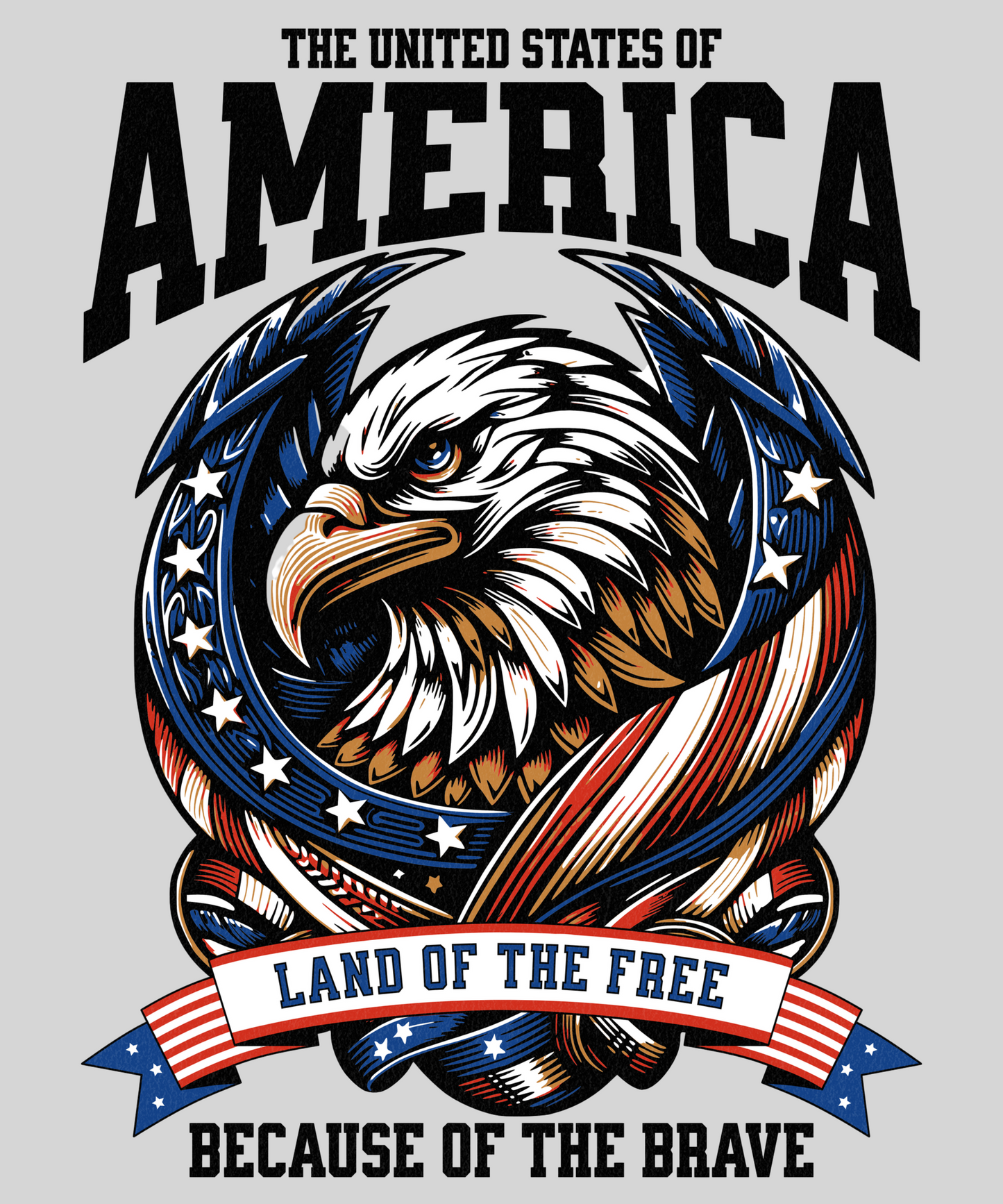 Land Of The Free Unisex Softstyle T-Shirt Black Letter