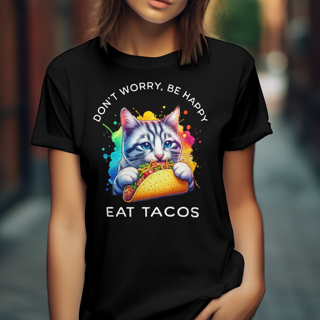 Don't Worry Be Happy Eat Tacos Unisex Softstyle T-Shirt