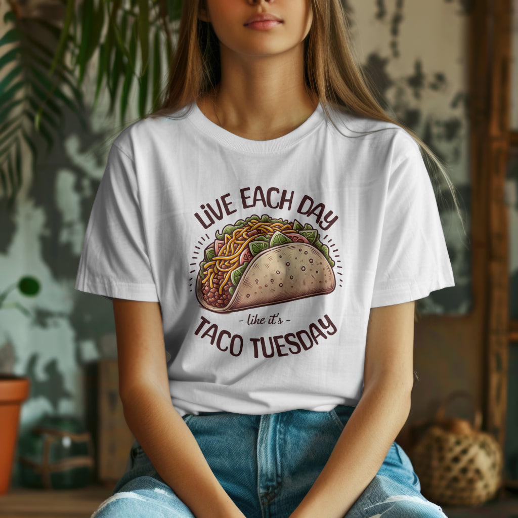 Live Each Day Like It's Taco Tuesday Unisex Softstyle T-Shirt