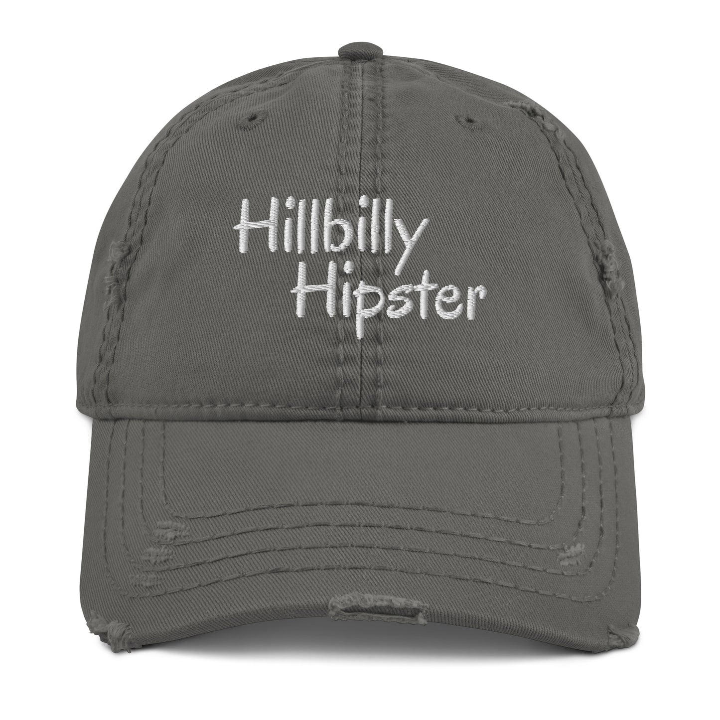 Hillbilly Hipster Distressed Dad Hat