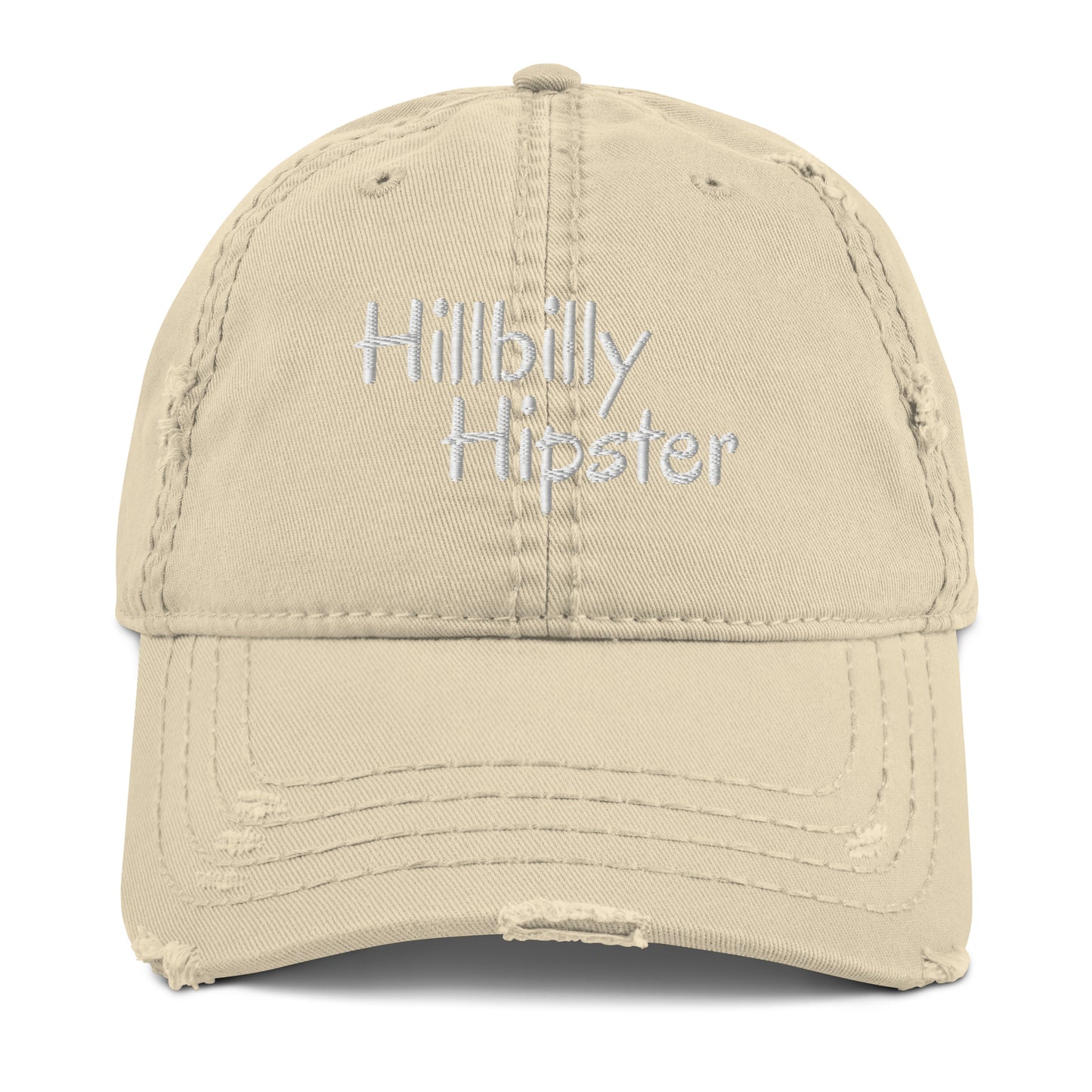 Hillbilly Hipster Distressed Dad Hat
