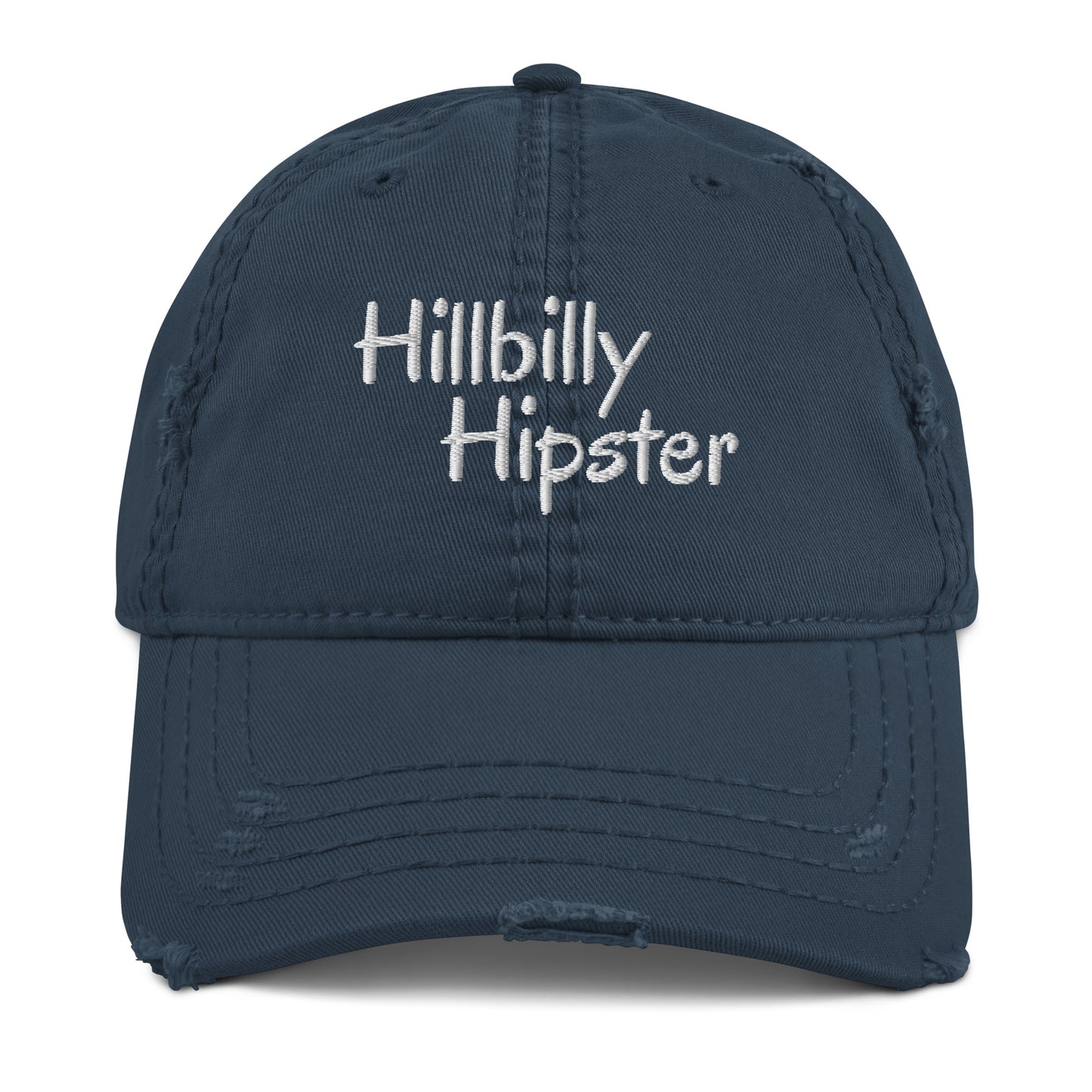 Hillbilly Hipster Distressed Dad Hat
