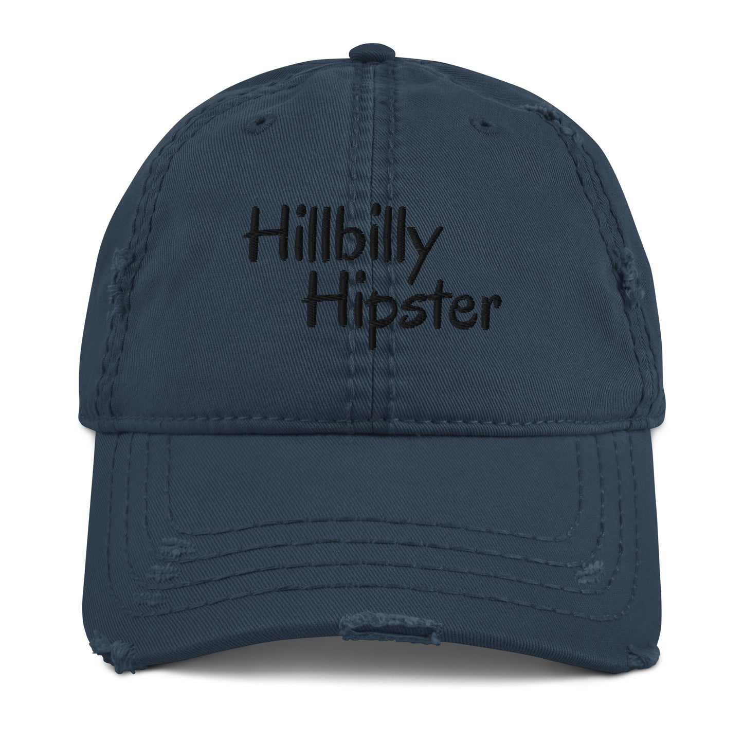 Hillbilly Hipster Distressed Dad Hat